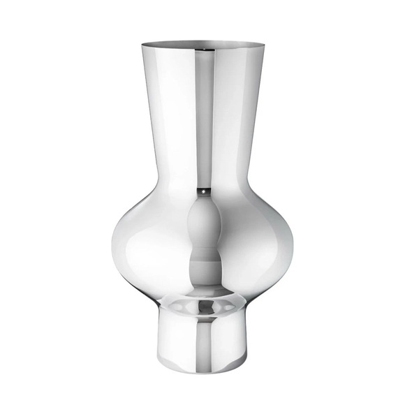 New in Box! Georg Jensen Alfredo Stainless‎ Steel Vase 470 MM $379 - Picture 2 of 5